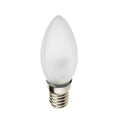 Λάμπα led filament κεράκι C35 Ε14 6W 230V 6000Κ ψυχρό λευκό φως 660lumen με γαλακτερό κάλυμμα