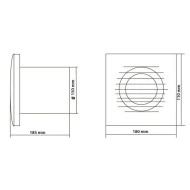Εξαεριστήρας μπάνιου EUROPLAST E150 λευκός Φ150 24W 300m3/h 230V επίτοιχης τοποθέτησης Εξαεριστήρας μπάνιου EUROPLAST E150 λευκός Φ150 24W 300m3/h 230V επίτοιχης τοποθέτησης