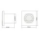 Εξαεριστήρας μπάνιου EUROPLAST E150 λευκός Φ150 24W 300m3/h 230V επίτοιχης τοποθέτησης Εξαεριστήρας μπάνιου EUROPLAST E150 λευκός Φ150 24W 300m3/h 230V επίτοιχης τοποθέτησης