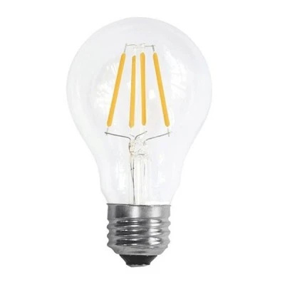 Λάμπα led filament E27 ισχύος 4W 230V 6000K ψυχρό λευκό φως 500lm τύπου αχλάδι A60