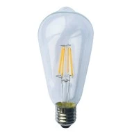 Λάμπα led filament αβοκάντο Ε27 ισχύος 4W 230V 6000K ψυχρό λευκό φως 500 lumen