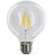 Λάμπα led filament globe G125 Ε27 ισχύος 8W 230V 6000K λευκό ψυχρό φως 1000lumen Λάμπα led filament globe G125 Ε27 ισχύος 8W 230V 6000K λευκό ψυχρό φως 1000lumen