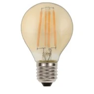 Λάμπα led filament σφαιρική amper P45 Ε27 4W 230V ντιμαριζόμενη 2400k θερμό λευκό φως 360lumen