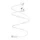 Earphones με μικρόφωνο  CELEBRAT με USB-C σύνδεση Φ14mm & μήκος καλωδίου 1.2m σε λευκό χρώμα 
