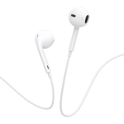 Earphones CELEBRAT με μικρόφωνο USB-C σύνδεση Φ14mm & μήκος καλωδίου 1.2m σε λευκό χρώμα