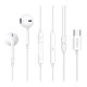 Earphones CELEBRAT με μικρόφωνο USB-C σύνδεση Φ14mm & μήκος καλωδίου 1.2m σε λευκό χρώμα
