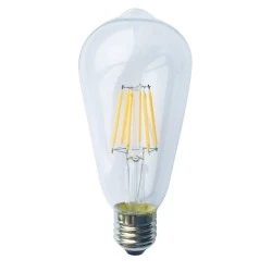 Λάμπα Led Filament ST64 αβοκάντο E27 8W 230V AC ενδιάμεσο φως 4000k 900lm δέσμης 360° 30000h