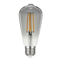 Λάμπα Led Filament Smoky E27 ST64 8W 230V AC θερμό φως 2700k 550lm δέσμης 360° 30000h