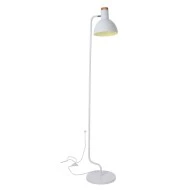 Επιδαπέδιο φωτιστικό BLASE 1xΕ27 30x28xh157cm λευκό από μέταλλο και ξύλο