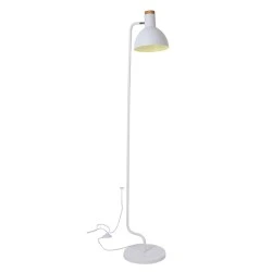Επιδαπέδιο φωτιστικό BLASE 1xΕ27 30x28xh157cm λευκό από μέταλλο και ξύλο