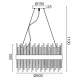 Δωδεκάφωτο κρεμαστό φωτιστικό 12XG9 D50xh110cm μεταλλικό στο χρώμα του ορείχαλκου με κρύσταλλα