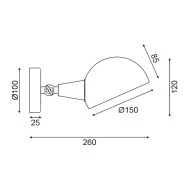 Επίτοιχο φωτιστικό απλίκα CLOTHO 26x15x12cm 1xΕ14 μαύρο μεταλλικό