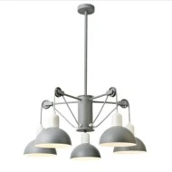 Κρεμαστό φωτιστικό CEZANNE 5xΕ14 D68xh85cm γκρι/λευκό μεταλλικό