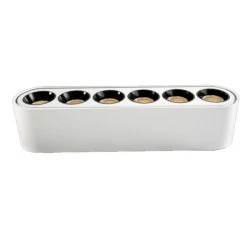 Led spot αλουμινίου 6W για μαγνητικές μονοφασικές ράγες DC48V 4000k ενδιάμεσο λευκό φως 550lm & σε χρώμα λευκό