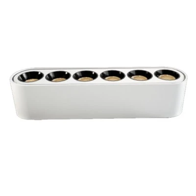 Led spot αλουμινίου 6W για μαγνητικές μονοφασικές ράγες DC48V 4000k ενδιάμεσο λευκό φως 550lm & σε χρώμα λευκό