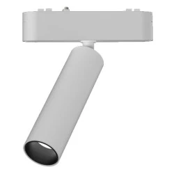 Led spot αλουμινίου λευκό 7W για μαγνητικές μονοφασικές ράγες DC48V ενδιάμεσο λευκό φως 4000K & χρόνο ζωής 25.000h