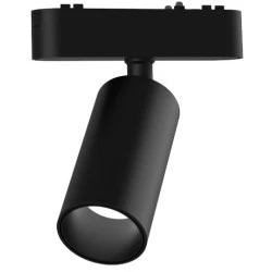Led spot αλουμινίου 12W μαύρο για μαγνητικές μονοφασικές ράγες DC48V 4000k ενδιάμεσο λευκό φως & χρόνο ζωής 25.000h