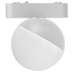 Led spot αλουμινίου 10W λευκό για μαγνητικές μονοφασικές ράγες DC48V 4000k ενδιάμεσο λευκό φως 1030lm 135°