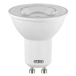 Λάμπα led GU10 Φ50mm 4.2W 4000k ενδιάμεσο λευκό φως 380 lumen δέσμης 36° 15000h