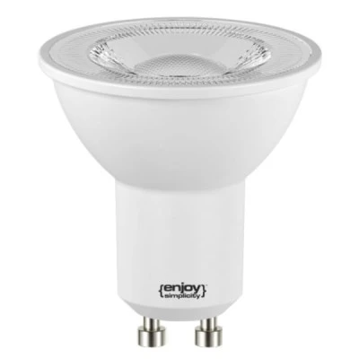 Λάμπα led GU10 Φ50mm 6.6W 4000k ενδιάμεσο λευκό φως 680 lumen δέσμης 36° 15000h
