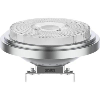 Λάμπα LED AR111 G53 11.5W 12V θερμό φως 2700k 880lm δέσμης 24° ντιμαριζόμενη 40000h