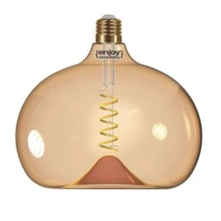 Λάμπα LED SPIRAL Filament G190 AMBER 4W E27 θερμό λευκό φως 2000k 250lm ντιμαριζόμενη