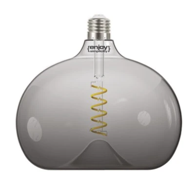 Λάμπα LED SPIRAL Filament G190 SMOKY 4W E27 θερμό λευκό φως 2000k 250lm ντιμαριζόμενη