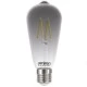 Λάμπα led Filament filament smoky E27 4.5W 230V ST64 2000k θερμό λευκό φως 180lm ντιμαριζόμενη