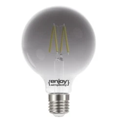 Λάμπα led Filament filament smoky E27 4.5W 230V G95 4000k ενδιάμεσο λευκό φως 250lm ντιμαριζόμενη