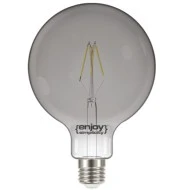 Λάμπα led Filament filament smoky E27 4.5W 230V G125 4000k ενδιάμεσο λευκό φως 250lm ντιμαριζόμενη