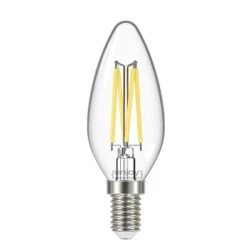 Λάμπα led Filament clear κεράκι B35 E14 2W 230V 4000k ενδιάμεσο λευκό φως 250lm δέσμης 320°