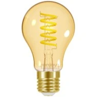 Λάμπα LED FILAMENT SPIRAL AMBER αχλάδι A60 E27 4.8W θερμό φως 2000k 350lm δέσμης 320° 15000h
