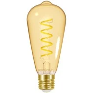 Λάμπα LED FILAMENT SPIRAL αβοκάντο AMBER ST64 E27 4.8W θερμό φως 2000k 350lm δέσμης 320° 15000h