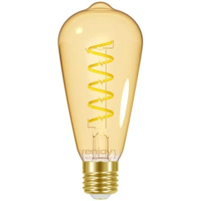 Λάμπα LED FILAMENT SPIRAL αβοκάντο AMBER ST64 E27 4.8W θερμό φως 2000k 350lm δέσμης 320° 15000h Λάμπα LED FILAMENT SPIRAL αβοκάντο AMBER ST64 E27 4.8W θερμό φως 2000k 350lm δέσμης 320° 15000h