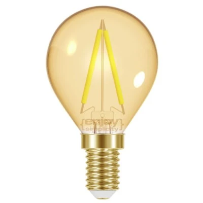 Λάμπα led Filament amber P45 σφαιρική E14 2.3W 230V 2000k θερμό λευκό φως 180lm δέσμης 320° 15000h