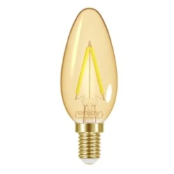 Λάμπα led filament amber B35 E14 2W 230V 2000k θερμό λευκό φως 180lm δέσμης 320° 20000h