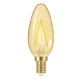 Λάμπα led filament amber B35 E14 2W 230V 2000k θερμό λευκό φως 180lm δέσμης 320° 20000h