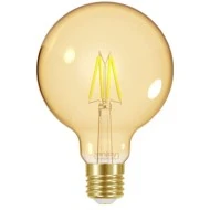 Λάμπα led Filament amber G95 E27 4W 230V 2000k θερμό λευκό φως 320lm δέσμης 320° 15000h
