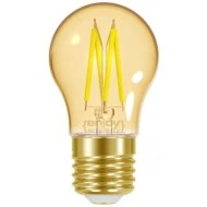 Λάμπα LED FILAMENT AMBER E27 P45 4W θερμό φως 2000k 300lm δέσμης 320° ντιμαριζόμενη 20000h