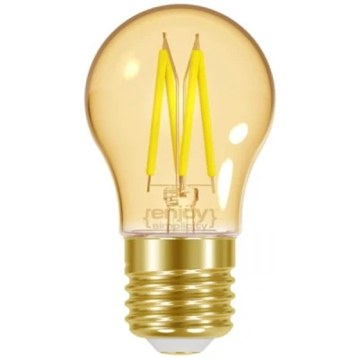Λάμπα LED FILAMENT AMBER E27 P45 4W θερμό φως 2000k 300lm δέσμης 320° ντιμαριζόμενη 20000h