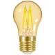 Λάμπα LED FILAMENT AMBER E27 P45 4W θερμό φως 2000k 300lm δέσμης 320° ντιμαριζόμενη 20000h