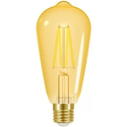 Λάμπα LED FILAMENT AMBER E27 ST64 4W θερμό φως 2000k 320lm δέσμης 320° ντιμαριζόμενη 15000h
