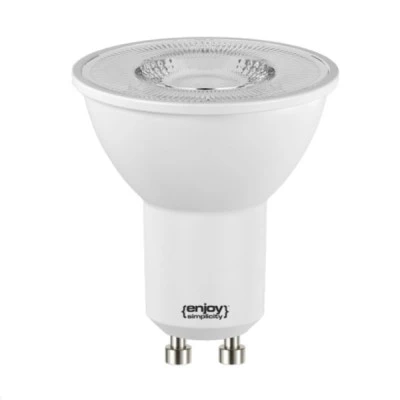 Λάμπα LED GU10 4.5W 220-240V θερμό φως 3000k 450lm δέσμης 110° ντιμαριζόμενη 15000h