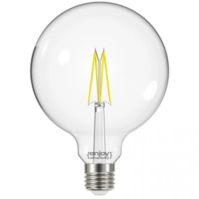 Λάμπα LED FILAMENT SMART Wi-Fi+BLE ON/OFF G125 E27 6.3W θερμό φως 2700k 806lm 320° ντιμαριζόμενη