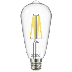 Λάμπα FILAMENT LED SMART Wi-Fi+BLE ON/OFF E27 ST64 6.3W θερμό φως 2700k 806lm 320° ντιμαριζόμενη