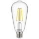 Λάμπα FILAMENT LED SMART Wi-Fi+BLE ON/OFF E27 ST64 6.3W θερμό φως 2700k 806lm 320° ντιμαριζόμενη