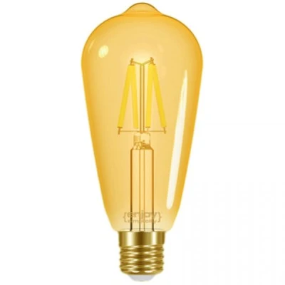 Λάμπα LED FILAMENT ST64 E27 4.5W SMART Wi-Fi+BLE ON/OFF θερμό φως 2200k 350lm 320° ντιμαριζόμενη Λάμπα LED FILAMENT ST64 E27 4.5W SMART Wi-Fi+BLE ON/OFF θερμό φως 2200k 350lm 320° ντιμαριζόμενη