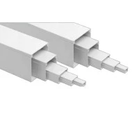 Κανάλι καλωδίων κλειστό από PVC διαστάσεων 12x12mm σε λευκό χρώμα