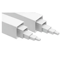 Κανάλι καλωδίων κλειστό από PVC διαστάσεων 15x10mm σε λευκό χρώμα με πάχος βάσης 0.75mm