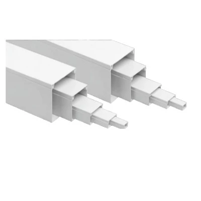Κανάλι καλωδίων κλειστό από PVC διαστάσεων 15x10mm σε λευκό χρώμα με πάχος βάσης 0.75mm